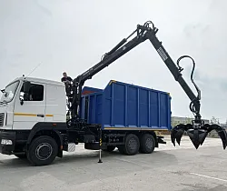 Ломовоз 30 м³ МАЗ 6312С5-8575-012 с КМУ Майман